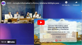 Acceso a Videos Jornada Informativa Linfoma y Mieloma Múltiple para pacientes y familiares